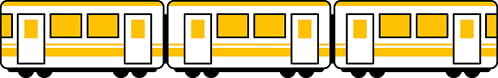通勤ラッシュを避けられる電車のイラスト
