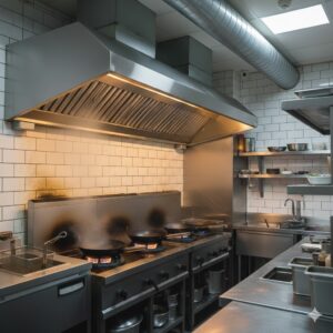 厨房フードの設置高さと排気風量の選定方法